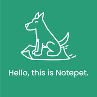 Image showing Notepet logo with words below 'Hello, this is Notepet'