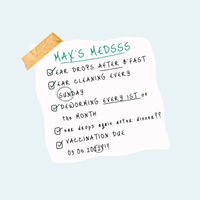 Graphic note showing the list of things that needs to be done for Max.